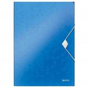 Leitz WOW 3 Flap Folder A4 Polypropylene 150 Sheet Capacity Blue