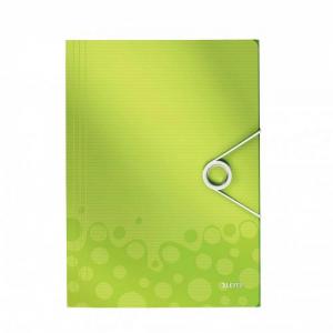 Leitz WOW 3 Flap Folder A4 Polypropylene 150 Sheet Capacity Green