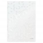 Leitz WOW Notebook A4 ruled with hardcover 80 sheets.  Pearl White. - Outer carton of 6 46251001