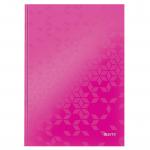 Leitz WOW Notebook A4 ruled with hardcover 80 sheets. Pink. - Outer carton of 6 46251023