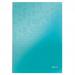 Leitz WOW Notebook A4 ruled with hardcover 80 sheets. Ice Blue - Outer carton of 6