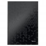 Leitz WOW Notebook A4 ruled with hardcover 80 sheets. Black 46251095