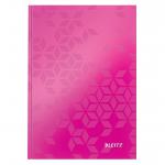Leitz WOW Notebook A5 ruled with hardcover 80 sheets. Pink - Outer carton of 6 46271023