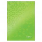 Leitz WOW Notebook A5 ruled with hardcover 80 sheets. Green - Outer carton of 6 46271054