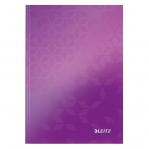 Leitz WOW Notebook A5 ruled with hardcover 80 sheets. Purple - Outer carton of 6 46271062