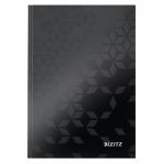 Leitz WOW Notebook A5 ruled with hardcover 80 sheets. Black - Outer carton of 6 46271095