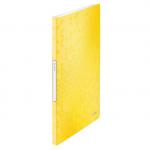 Leitz WOW Display Book Polypropylene. 20 pockets. 40 sheet capacity. A4. Yellow 46310016