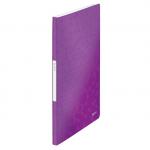Leitz WOW Display Book Polypropylene. 20 pockets. 40 sheet capacity. A4. Purple - Outer carton of 10 46310062