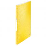 Leitz WOW Display Book Polypropylene. 40 pockets. 80 sheet capacity. A4. Yellow 46320016