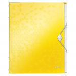 Leitz WOW Divider Book. Polypropylene. 6 tabbed dividers. A4. Yellow 46330016