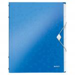 Leitz WOW Divider Book A4 Polypropylene 6 Tabs Blue Metallic 46330036