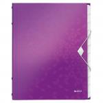 Leitz WOW Divider Book A4 Polypropylene 12 Tabs Purple 46340062