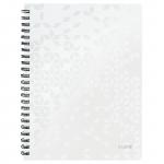 Leitz WOW Notebook A4 ruled, wirebound with Polypropylene cover. 80 sheets.  White 46370001