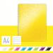 Leitz-WOW-Notebook-A4-ruled-wirebound-with-Polypropylene-cover-80-sheets-Yellow-Outer-carton-of-6-46370016
