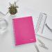 Leitz WOW Notebook A5 ruled, wirebound with Polypropylene cover 80 sheets. Pink - Outer carton of 6
