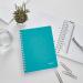 Leitz WOW Notebook A5 ruled, wirebound with Polypropylene cover 80 sheets. Ice Blue - Outer carton of 6