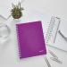Leitz WOW Notebook A5 ruled, wirebound with Polypropylene cover 80 sheets. Purple - Outer carton of 6