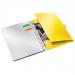 Leitz WOW Be Mobile Notebook A4 ruled, wirebound with PP cover. 80 sheets, 4-hole punched. Pen holder and 3 flap folder. Yellow - Outer carton of 6