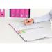 Leitz-WOW-Notebook-Be-Mobile-A4-squared-wirebound-with-PP-cover-80-sheets-4-hole-punched-Integrated-pen-holder-and-3-flap-folder-Pink-Outer-carton-of-6-46450023