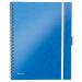 Leitz-WOW-Notebook-Be-Mobile-A4-squared-wirebound-with-PP-cover-80-sheets-4-hole-punched-Integrated-pen-holder-and-3-flap-folder-Blue-Outer-carton-of-6-46450036