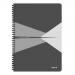Leitz Office Notebook A4 squared, wirebound with cardboard cover, 90 sheets, Microperforated, Assorted - Outer carton of 5