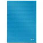 Leitz Solid Notebook A4 ruled with hardcover 80 sheets of high opacity paper. Casebound. Light Blue - Outer carton of 6 46650030