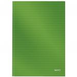 Leitz Solid Notebook A4 ruled with hardcover 80 sheets of high opacity paper. Casebound. Light Green - Outer carton of 6 46650050