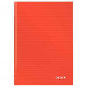 Leitz Solid Notebook A5 ruled with hardcover 80 sheets of high opacity paper. Casebound. Light Red - Outer carton of 6 46670020