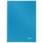 Leitz Solid Notebook A5 ruled with hardcover 80 sheets of high opacity paper. Casebound. Light Blue - Outer carton of 6 46670030