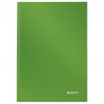 Leitz Solid Notebook A5 ruled with hardcover with 80 sheets , Casebound, Light Green - Outer carton of 6 46670050