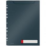 Leitz Cosy Privacy High Capacity Pocket File A4, Velvet Grey - Outer carton of 12 46680089
