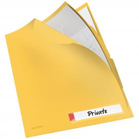 Leitz Cosy Privacy Tab Folder A4, 3 tabs, Warm Yellow - Outer carton of 12 47160019