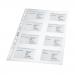 Leitz Business Card Pocket A4 Crystal Clear, strong 0.105mm Polypropylene, 16 business card capacity (1 bag of 10) - Outer carton of 10
