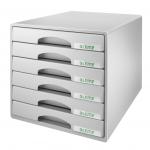 Leitz Plus 6 Drawer Cabinet A4 - Grey 52120085