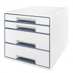 Leitz WOW CUBE Drawer Cabinet, 4 drawers (2 big and 2 small). A4 Maxi. White 52132001