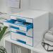 Leitz-WOW-CUBE-Drawer-Cabinet-4-drawers-2-big-and-2-small-A4-Maxi-Whiteblue-52132036