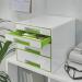 Leitz-WOW-CUBE-Drawer-Cabinet-4-drawers-2-big-and-2-small-A4-Maxi-Whitegreen-52132054