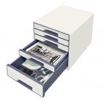 Leitz WOW CUBE Drawer Cabinet, 5 drawers (1 big and 4 small). A4 Maxi. White 52142001