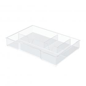 Leitz Organiser Tray for Plus and WOW Drawer Cabinets - Transparent - Outer carton of 6 52150002