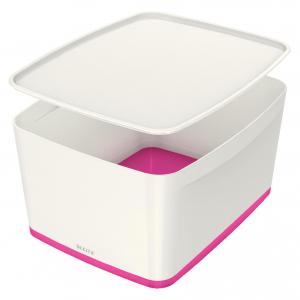 Image of Leitz MyBox WOW Large with lid, Storage Box 18 litre, W 318 x H 198 x