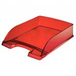 Leitz Plus Letter Tray, Transparent A4. Transparent Red - Outer carton of 5 52260028