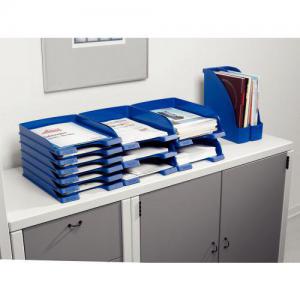 Leitz Plus A4 Slim Letter Tray - Blue - Outer carton of 10 52370035