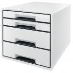 Leitz CUBE WOW 4 drawer unit (2 big and 2 small). A4 Maxi White/black 52521001