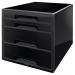 Leitz-CUBE-4-drawer-unit-2-big-and-2-small-A4-Maxi-Black-52521095