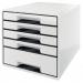 Leitz-WOW-CUBE-Drawer-Cabinet-5-drawers-A4-maxi-WhiteBlack-52531001