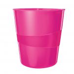 Leitz WOW Waste Bin 15 litre Pink Metallic 52781023