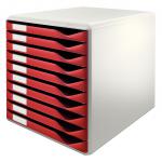 Leitz Form Set Filing Unit with 10 Drawers A4 Burgundy 52810028