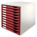 Leitz Form Set Filing Unit with 10 Drawers A4 Burgundy