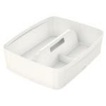 Leitz MyBox Organiser Tray with handle Large, Storage W 307 x H 101 x D 375 mm. White 53220001