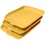 Leitz Cosy Letter Tray, Set of 3 A4, Warm Yellow 53582019